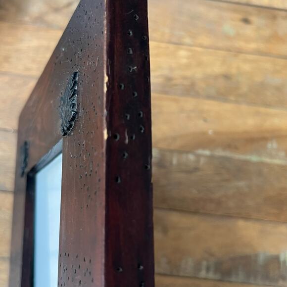 Woodland Home Picture Frame 4 x 6" Dark Wood With Leaves Rustic Log Cottage - Picture 4 of 8